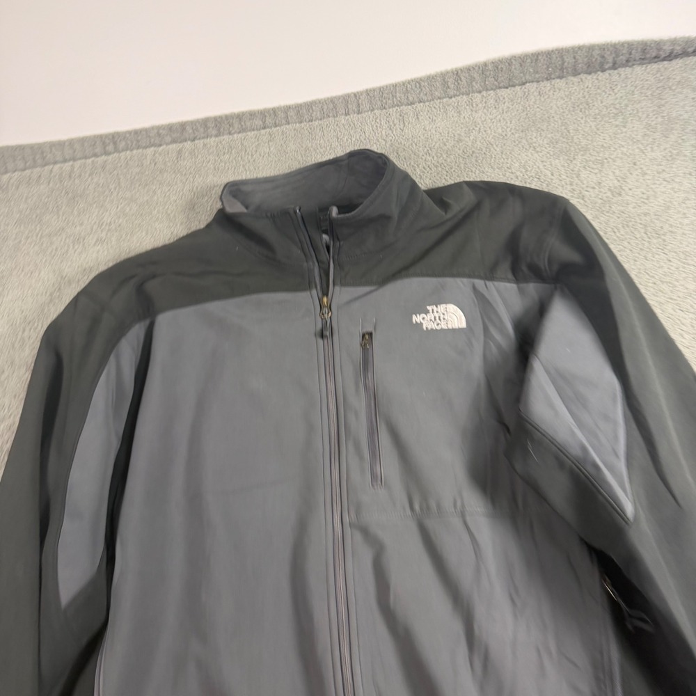 The North Face Apex Bionic Softshell Jacket Gray Black Mens XXL Full Zip Coat